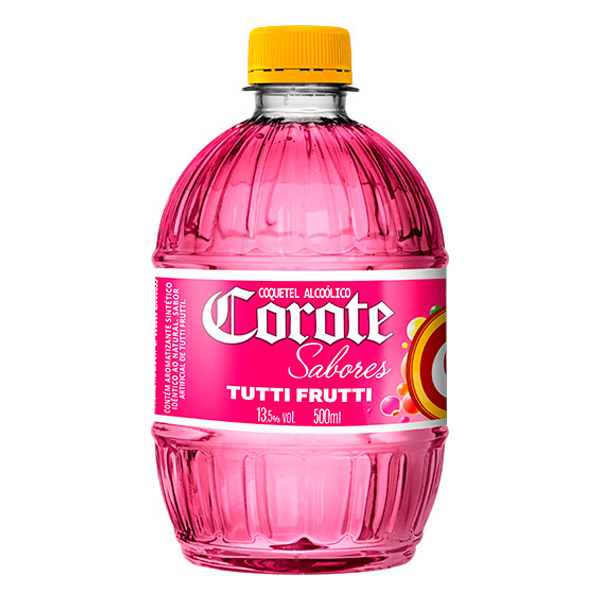 Corote: Corote Tutti-Frutti 500ml - Vodka tri-destilada no sabor Tutti-Frutti com o nome Corote que você já conhece, já vem pronta para você consumir! Aprecie com gelo e sirva em festas, baladas e eventos!