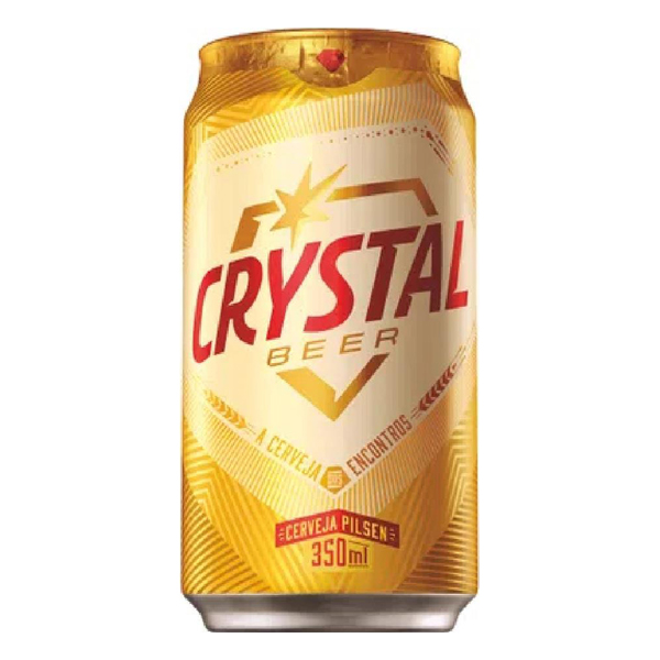 Latas 350ml: Crystal Lata 350ml - O Encontro com a galera será numa festa? Essa Crystal é a pedida certa.