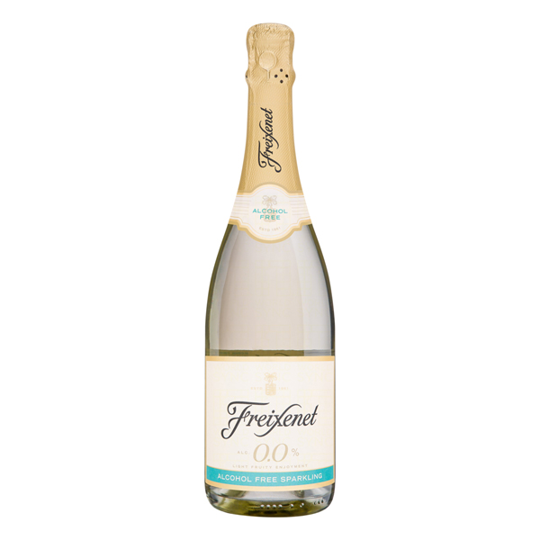Champagne|Espumantes: Espumante Freixenet Zero Álcool Branco 750ml - O Espumante Freixenet Zero Álcool é de coloração amarelo pálido brilhante com borbulhas persistentes. Na boca é frutado e especialmente refrescante, além da acidez ser muito bem equilibrada. Tem aroma de notas tropicais refrescantes e cítri