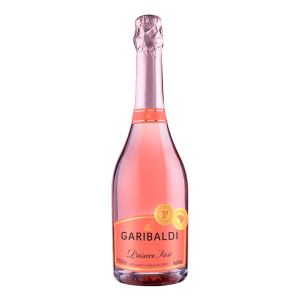 Espumantes: Espumante Garibaldi vero demi-sec Rosé 750ml - Espumante elaborado com uvas prosecco e pinot noir, o Garibald Prosseco Rosé possui coloração rosé delicada com perlage fino, intenso e persistente. Seu paladar é delicado e cremoso, com uma acidez equilibrada e refrescante. Teor alcoólico