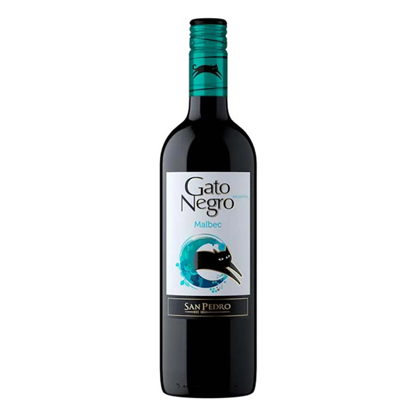 VINHOS: Vinho Chileno Gato Negro San Pedro Malbec 750ml)