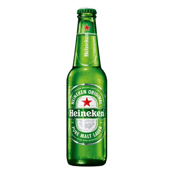 LONG NECK: Heineken Larger Puro Malte Long Neck 330ml - Heineken é uma cerveja lager Puro Malte, refrescante e de cor amarelo-dourado, produzida com ingredientes 100% naturais: água, malte e lúpulo. Durante o processo de fermentação da Heineken, aclusiva Levedura A é responsável pelo sabor carac