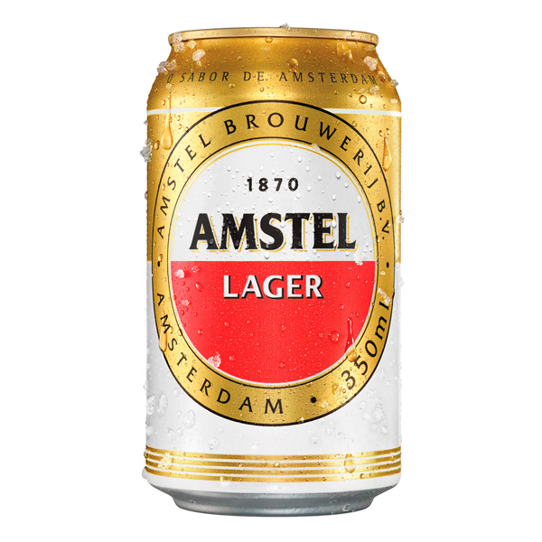 Cerveja: Amstel Lata 350ml - A Amstel apresenta coloração dourada translúcida, aroma sutil e sabor marcante, tendo que seu amargor é perceptível ao paladar de uma maneira agradável e fácil de beber. Quando consumida com equilíbrio apresenta propriedades benéficas ao or