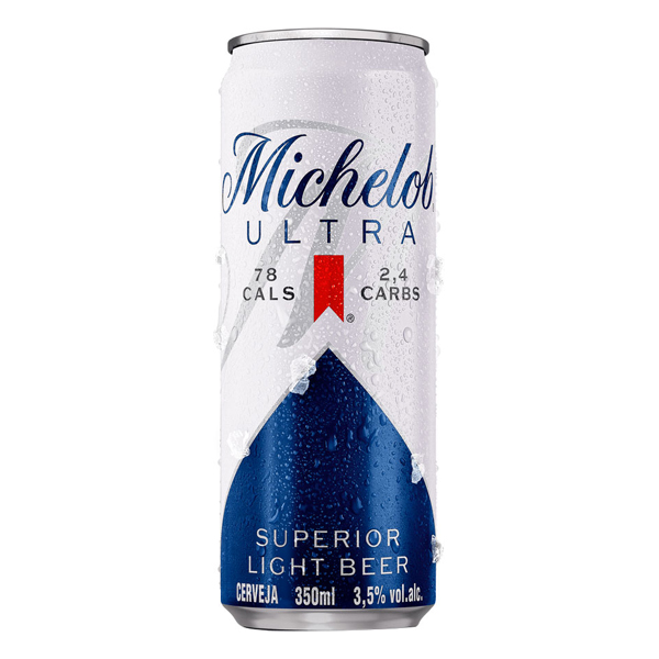 Cervejas Lata: Michelob Ultra Light Lata 350ml - Michelob Ultra. A cerveja com 80% menos carboidratos que cervejas comuns e apenas 74 calorias. A fórmula perfeita para quem valoriza uma vida com equilíbrio, leveza e refrescância. Michelob Ultra é feita para todos aqueles que gostam de uma