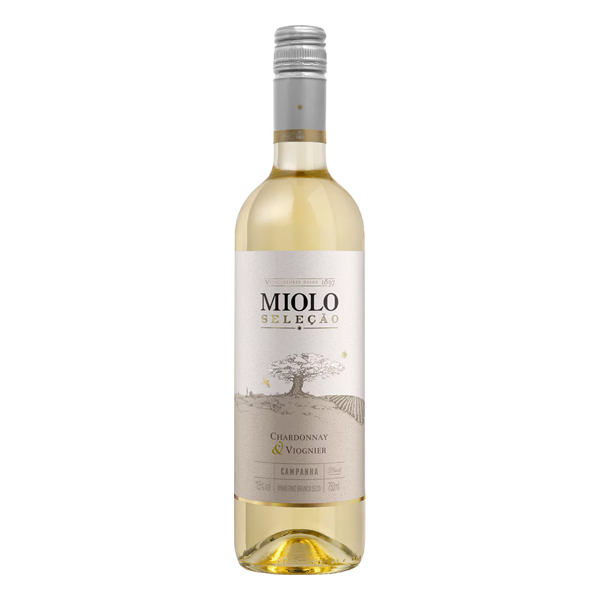 Cerveja: Vinho Nacional Miolo Seleção Chardonnay Viognier 750ml - Elaborado com as uvas Chardonnay e Viognier, este vinho branco é leve, agradável e de ótimo frescor.