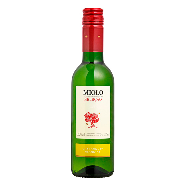 Cerveja: Vinho Nacional Miolo Seleção Chardonnay Viognier 375ml - Elaborado com as uvas Chardonnay e Viognier, este vinho branco é leve, agradável e de ótimo frescor.