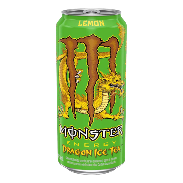 Energéticos: Energético Monster Dragon Ice Tea Lemon 473ml - Surpreenda-se com a lata do energético mais animal do planeta, Monster Energy. Um combo ideal de ingredientes na medida perfeita pra fazer acontecer do jeito Monster. O sabor de Monster é ao mesmo tempo marcante e suave. Unleash the Beast!