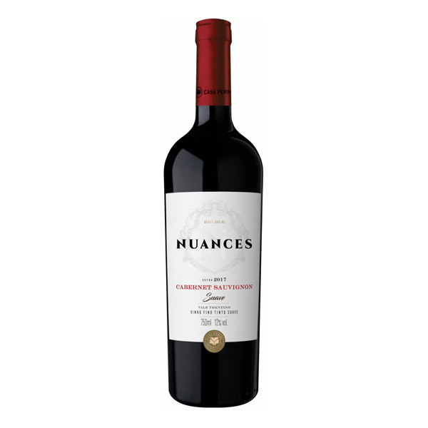 Vinhos (Garrafa de Vidro): Vinho Nacional Nuances Fino Tinto Suave 750ml - Coloração rubi intensa. Possui aromas de frutas vermelhas, como cerejas e morangos. versátil na gastronomia, harmoniza com pratos como churrasco, assados de carne suína, massas ao molho sugo, sobremesas e frutas.