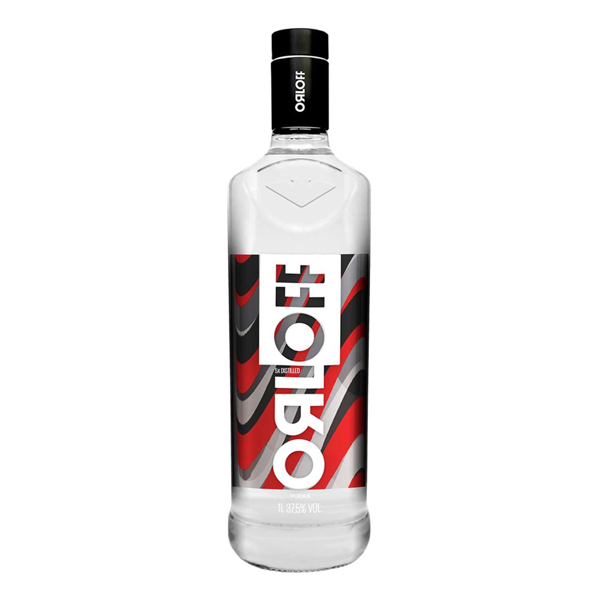 Destilados: Vodka Orloff 1L - Orloff foi a primeira vodka a ser produzida no Brasil. Lançada nos anos 60, hoje é a segunda maior marca de vodka no país.
