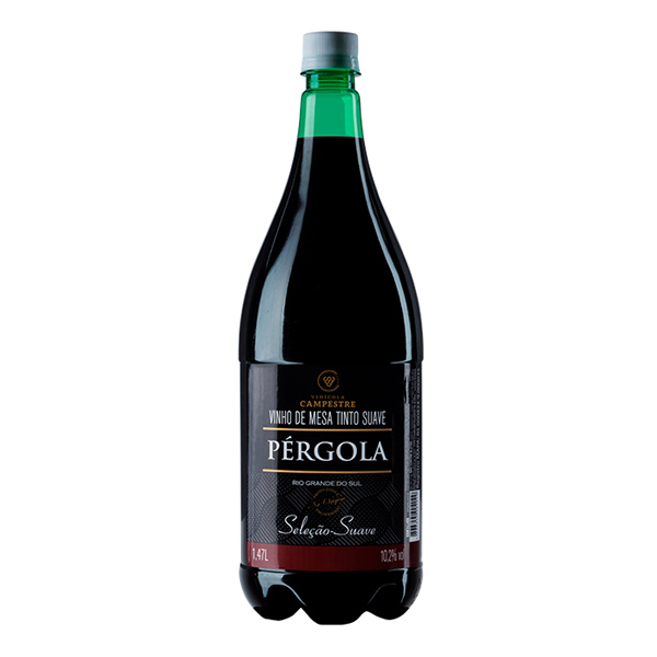 Vinhos Nacionais e Importados: Vinho Nacional Pérgola Tinto Suave 1,47L - Fundada há meio século, a Vinícola Campestre é uma empresa familiar empenhada em elaborar vinhos, sucos, coolers e espumantes de qualidade diferenciada. Esta constante meta, nos faz aprender e respeitar cada vez mais a arte milenar de trans