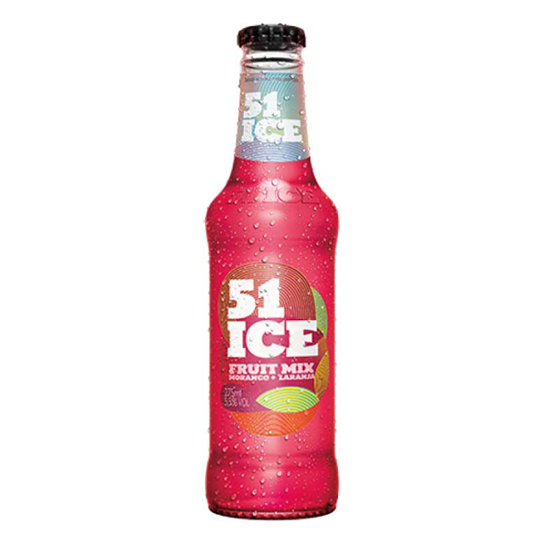 Bebidas Alcoólicas: Ice 51 Fruit Mix 275ml - 51 Ice é uma mistura dos melhores sabores do Brasil: cachaça e frutas. O resultado é uma bebida pronta para a balada. 51 ice é leve e refrescante.