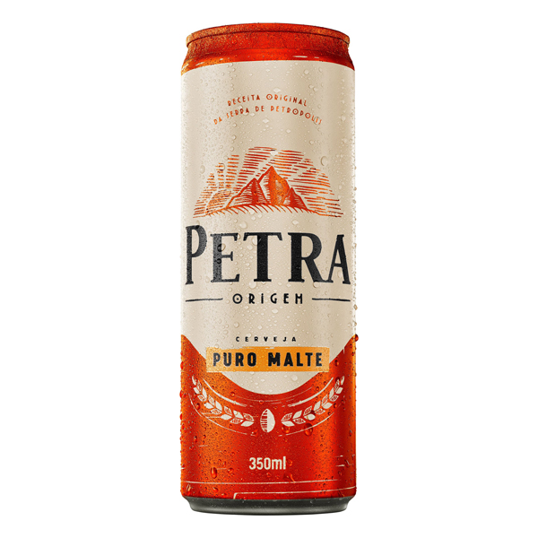 Cervejas: Petra Puro Malte Lata 350ml - É uma cerveja de cor dourada, colarinho branco bem formado e persistente. No odor e paladar sua principal característica é MALTE. Lúpulos nobres resultando em um amargor elegante e muito bem equilibrado ao corpo, leve dulçor e nota maltada,