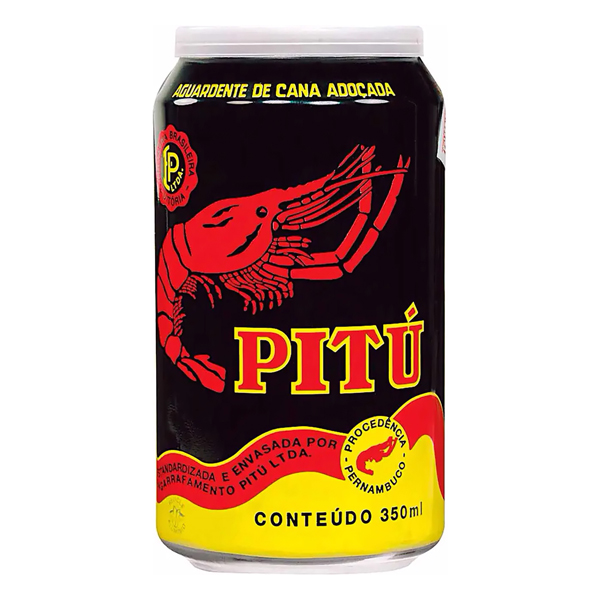 Cachaça: Aguardente Pitú Lata 350ml - Aguardente