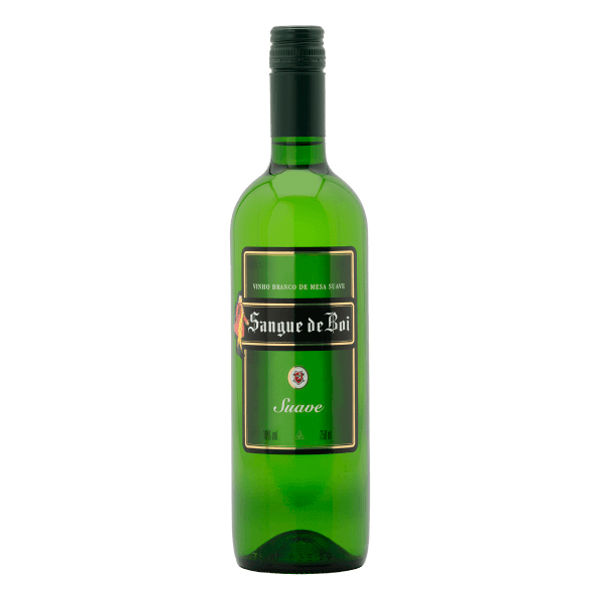 Vinhos (Garrafa de Vidro): Vinho Nacional Sangue de Boi Branco Suave 750ml - Sangue de Boi é um vinho brasileiro produzido na região da Serra Gaúcha pela Vinícola Aurora.