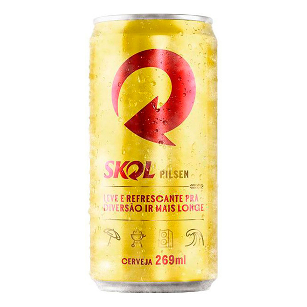 Cerveja: Skol Pilsen Lata 269ml - Cerveja