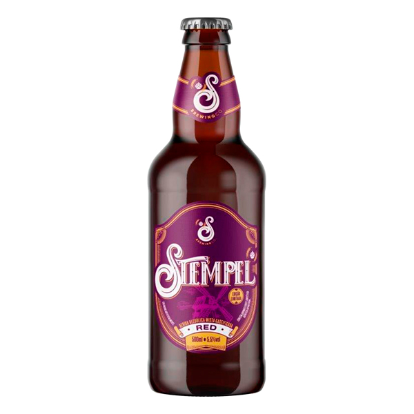 Vinhos & Cervejas: Chopp de Vinho Stempel Red 500ml - Produzido por Vinhos Randon Graduação alcóolica de 5,5% É uma mistura de chope com vinho, tem coloração violeta com o aroma mais puxado pro vinho.
