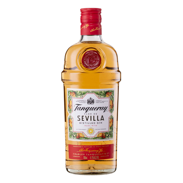 Gin: Gin Tanqueray Sevilla 700ml - O Tanqueray Flor de Sevilla é feito com Laranjas Largas agridoces para proporcionar um sabor frutado e picante, equilibrado com os 4 botânicos do nosso clássico Gin London Dry. Este sabor do Mediterrâneo banhado pelo sol é um sabor único, m