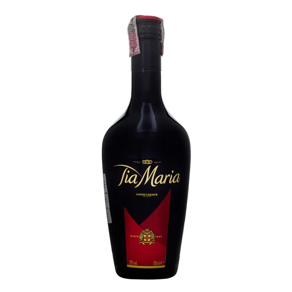 Licores: Licor Tia Maria 700ml - O Licor Tia Maria, produzido originalmente na Jamaica, é feito utilizando rum jamaicano como base, com adição de café da Jamaica, baunilha e açúcar.