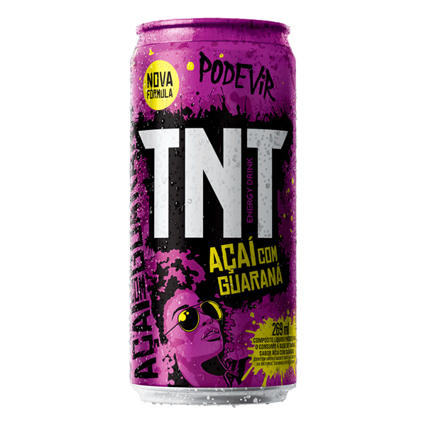 Energéticos: Energético TNT Açaí com Guaraná Lata 269ml - O Energético TNT é a dose diária de energia que você precisa. Energia pra resistir e seguir em busca do que realmente importa enfrentando os obstáculos e desafios. Energia pra encarar a vida de frente e não se entregar diante das dificuldad