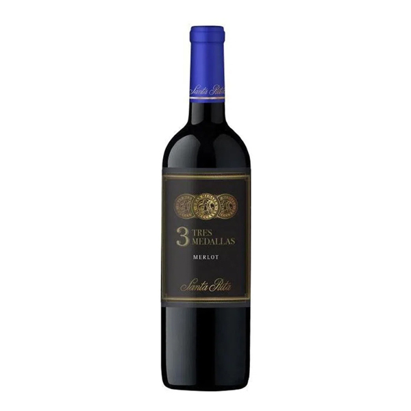 VINHOS: Vinho Chileno Três Medallas Merlot 750ml)