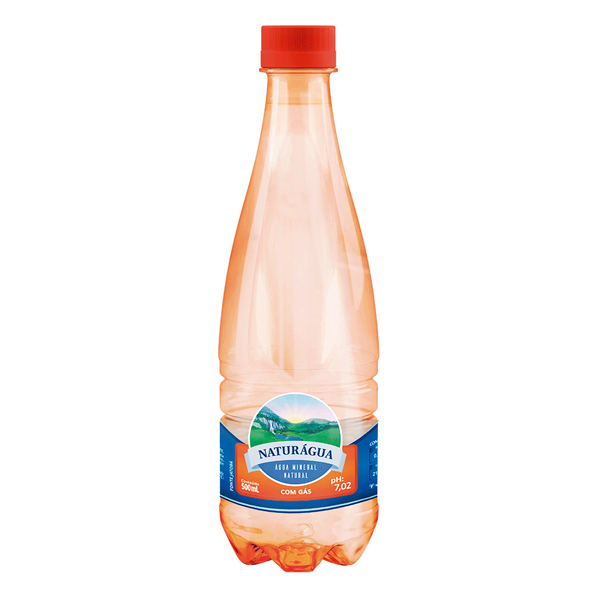 Água: Água Mineral Naturágua Com Gás 350ml - Mais design e sofisticação por fora, com a mesma pureza e qualidade por dentro. Além de uma garrafa mais bonita, as novas embalagens da Naturágua são envasadas em fontes de água mineral com pH acima de 7 – naturais da fonte.