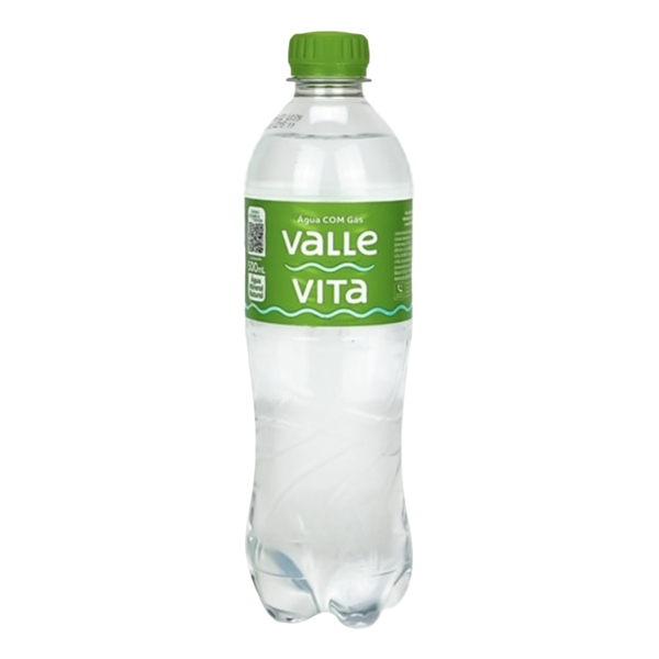 Água: Água Mineral Valle Vita com Gás 500ml - Com o objetivo de ser a melhor envasadora de água mineral do sul do Brasil, a Valle Vita investe em tecnologia de ponta para produzir com qualidade.