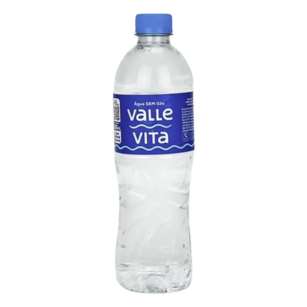 Água: Água Mineral Valle Vita sem Gás 500ml - Agrada aos paladares mais exigentes com uma textura suave e com recheio cremoso e que espalha sabor na sua boca.