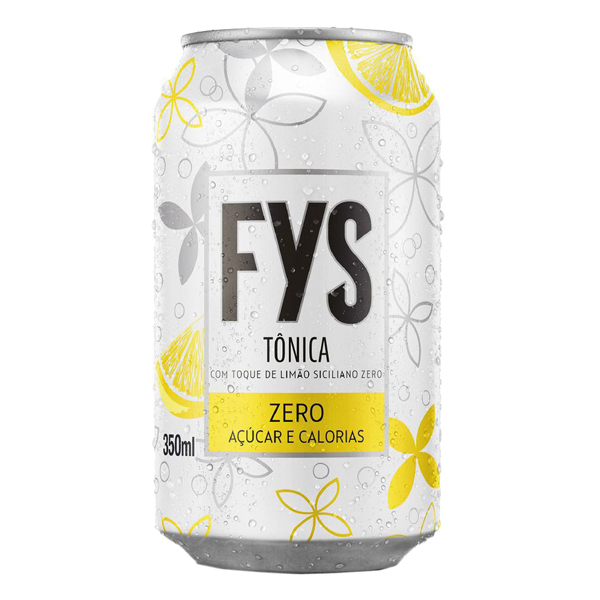 Refrigerantes: Água Tônica Fys Zero Açúcar Limão Siciliano Lata 350ml)