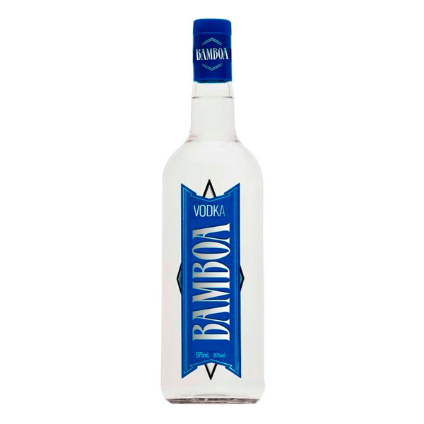 Vodka: Vodka Bamboa 970ml - Bamboa é uma bebida destilada feita de cereais especiais, ideal para beber gelada ou acompanhando um drink.