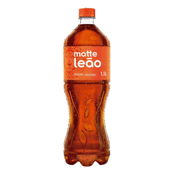 Refrigerante: Chá Pronto Matte Leão Natural 1,5L - O Chá Matte Leão é um dos tipos de chás preferido dos consumidores. A marca Chá Mate Leão está presente no mercado há mais de 100 anos, sendo a marca de chá mais vendida e tradicional. Produzido com extrato aquoso de mate, açúcar e suco de