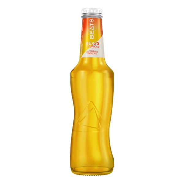 Long Neck: Skol Beats Tropical Long Neck 269ml - Beats anunciou a chegada de mais um novo sabor ao portfólio da marca: o Beats Tropical. A nova edição aposta na combinação do sabor de Gin com sabores de manga, abacaxi e maracujá.