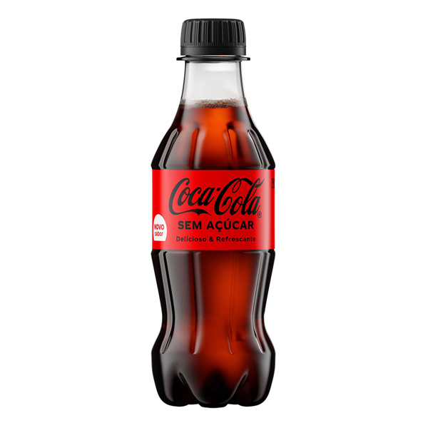 Refrigerantes: Coca-Cola Original Zero Açúcar Pet 200ml - A Coca-Cola Sem Açúcar é um refrigerante que não contém calorias!
