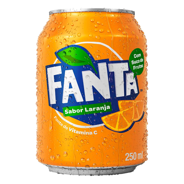Refrigerante: Fanta Laranja Lata 250ml - Feita com suco de laranja de verdade, a Fanta é um clássico na mesa do brasileiro!