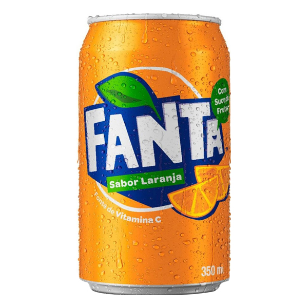 Refrigerantes: Fanta Laranja Lata 350ml - Feita com suco de laranja de verdade, a Fanta é um clássico na mesa do brasileiro!