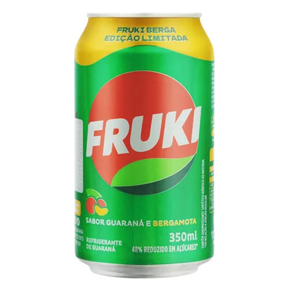 Refrigerantes: Fruki Guaraná Bergamota Lata 350ml - O Refrigerante Fruki Guaranábebida refrescante e saborosa, especialmente popular no sul do Brasil. Essa edição limitada combina o sabor tradicional do guaraná .