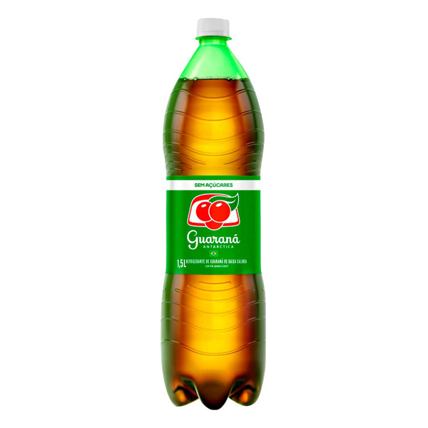 Refrigerantes: Guaraná Antarctica Zero Açúcar 1,5L - O clássico dos clássicos, combina com tudo!