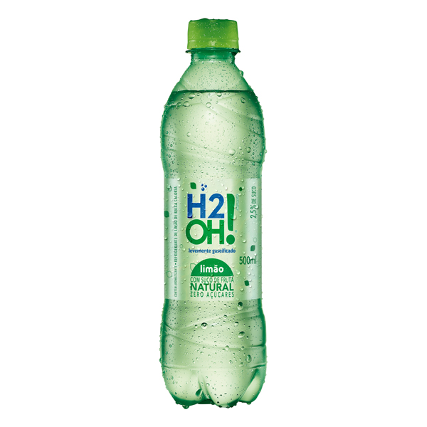 Refrigerantes: H2Oh! Limão Pet 500ml - Refrigerante levemente gaseificado, sabor limão e sem açúcar, ideal para quem quer se refrescar com um sabor suave.