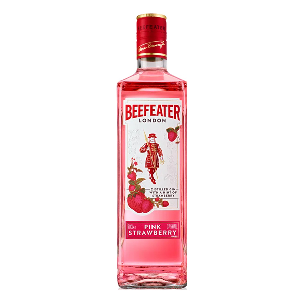 Gin: Gin Beefeater London Pink 700ml - A tradicional receita de Beefeater London Dry com uma infusão extra de morangos. Beefeater Pink Strawberry é o novo e refrescante Gin rosa. Feito a partir da receita original Beefeater London Dry, porém com adição de aroma de morango