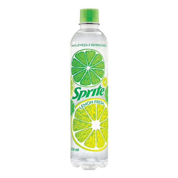 Refrigerantes: Sprite Fresh Limão Pet 510ml - Uma bebida deliciosamente refrescante com 2,5% de suco de limão, levemente gaseificada e sem açúcar.