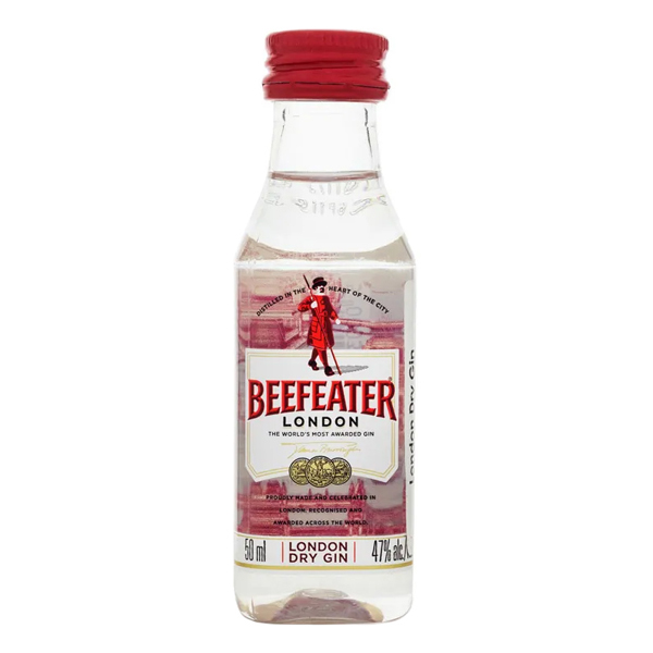 Garrafas De Destilados & Licores: Gin Beefeater 50ml - Beefeater se inspira em aspectos de Londres que são simultaneamente tradicionais e modernos. Emocionantes e refinados. A mistura perfeita entre história e atualidade já é tradição há duzentos anos.-Teor Alcoólico: 47%-Nacionalidade: Ingl