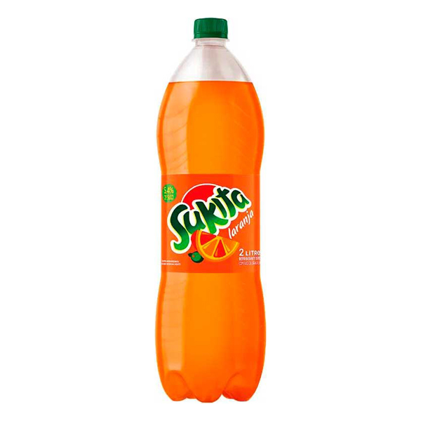 Refrigerantes: Sukita Laranja Pet 2L - Sukita é o sabor inconfundível da combinação de água gaseificado com suco natural de laranja, um dos refrigerante mais históricos do Brasil!