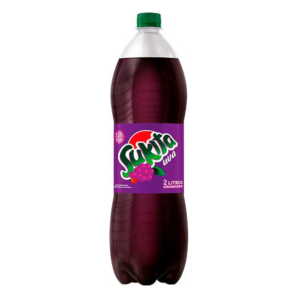 Refrigerante: Sukita Uva Pet 2L - Sukita é o sabor inconfundível da combinação de água gaseificado com suco natural de uva, um dos refrigerante mais históricos do Brasil!