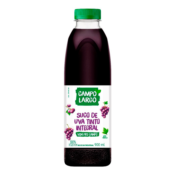 Sucos: Suco Integral Campo Largo Uva 900ml - Chegou a hora de mudar seus hábitos alimentares e torná-los ainda mais saudáveis, mas você não sabe por onde começar a nova dieta? Então, comece levando para a mesa da família o Suco Integral.
