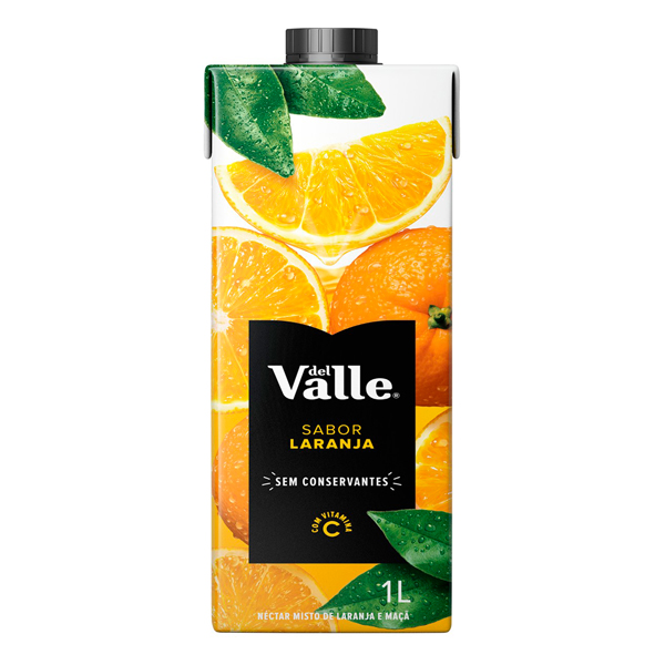 Bebidas: Suco Del Valle Laranja 1L - De acordo com a filosofia Del Valle, quem planta amor, colhe carinho. Por isso, seleciona as melhores frutas para levar os melhores produtos até a sua família.