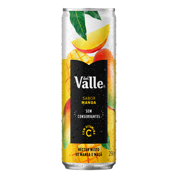 Sucos: Del Valle Manga Lata 290ml - Del Valle sucos acredita que quem planta amor, colhe carinho. Por isso, seleciona as melhores frutas para levar os melhores produtos até a sua família.