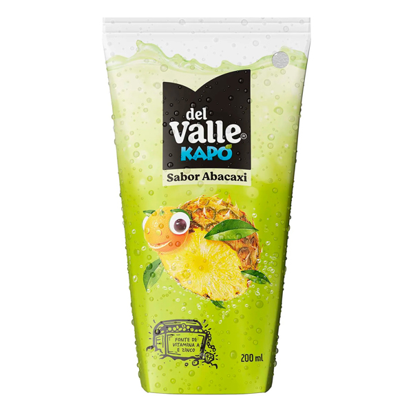 Sucos: Suco Kapo Abacaxi 200ml - A bebida mista da Kapo é deliciosamente refrescante e saboroso. Ideal para seu filho levar no lanchinho da tarde ou para a família toda tomar a qualquer hora e lugar.