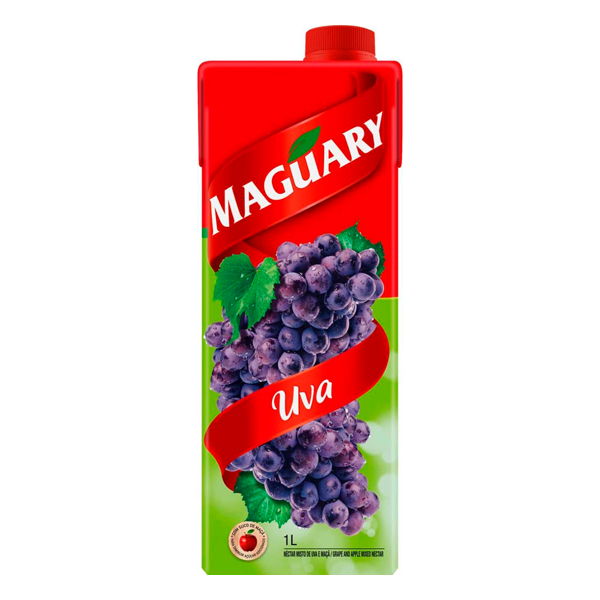 Suco: Maguary Uva Tetra Pak 1L - A linha apresenta elevada concentração de frutas e não tem adição de açúcares. E ainda possibilita cada pessoa preparar ao seu gosto! Feito com frutas selecionadas, o produto passa por rigorosos processos de qualidade antes de chegar ao lar