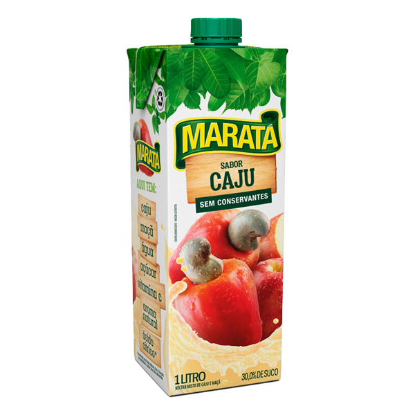 Suco: Maratá Caju 1L - Para você que está em busca de uma bebida única que seja refrescante e saudável para poder beber em casa em seus momentos de descanso ou durante as refeições.