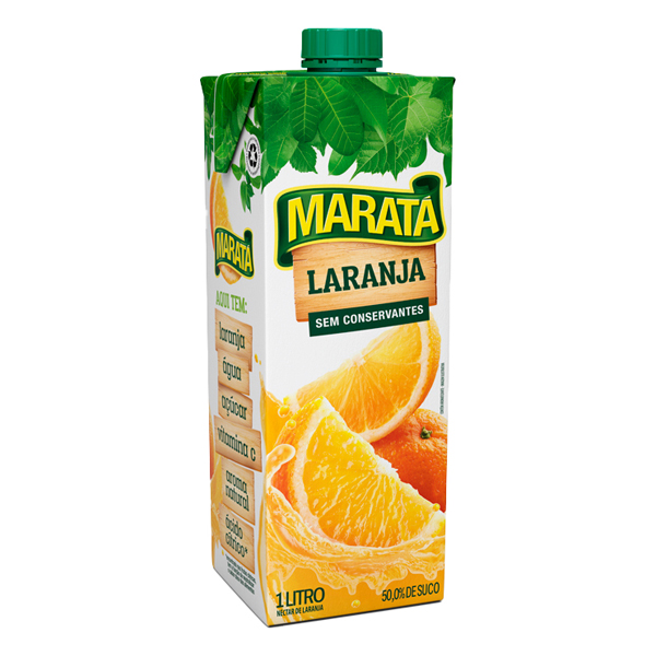 Suco: Maratá Laranja 1L - Uma bebida leve, refrescante e ideal para aquela pausa na rotina intensa.