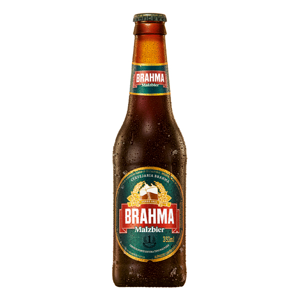 Cervejas: Brahma Malzbier Long Neck 355ml - A Cerveja Brahma Pilsen é produzida basicamente a partir de água, malte de cevada e carboidratos, além do lúpulo que é o ingrediente definidor do teor de amargor da cerveja; quando todos estes ingredientes são misturados e fermentados, obte